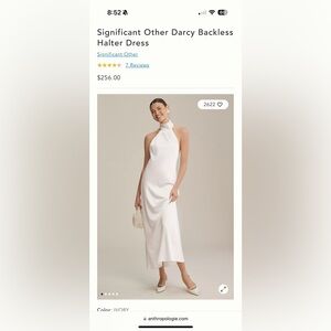 Significant Other Darcy Backless Halter Dress